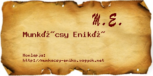 Munkácsy Enikő névjegykártya